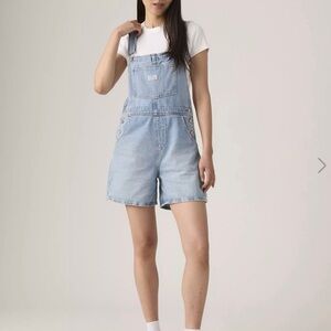 Levi's Light Blue Denim Vintage Short Overalls